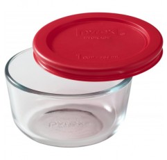 Zagg Pyrex Simply Store 8피스 유리 식품 보관 세트(용기 4개 및 뚜껑 4개), 18/8 Edelstahl