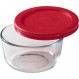 Zagg Pyrex Simply Store 8피스 유리 식품 보관 세트(용기 4개 및 뚜껑 4개), 18/8 Edelstahl