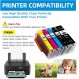 5X JoyPrinting 580XXL 581XXL Ink Cartridges for Canon PGI-580 CLI-581 PGI-580XL CLI-581XL Ink for Canon Pixma TR8550 TR7550 TS705 TS6150 TS6151 TS6250 TS6251 TS6350 TS8350 TS8351 TS9550 TS8352 1x Black PGI-280XXL/ 1x CLI