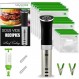 SOUSVIDE ART 쿠커 키트 - 1000W 수비드 침수 순환기, 진공 백 15개, 펌프, 디지털 타이머, 온도 조절 장치, 요리사를 위한 선물