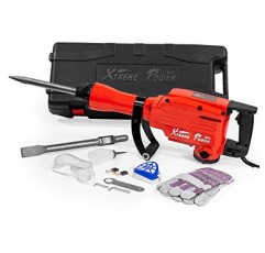 XtremepowerUS 2200와트 고강도 전기 철거 잭 해머 콘크리트 차단기 케이스, 장갑 포함
