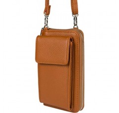 stylebreaker 02012362 여성용 미니 가방 지갑, 휴대폰 수납공간 및 RFID 보호 기능 포함, 숄더백, 휴대폰 가방, 크로스백, 꼬냑, 미니멀