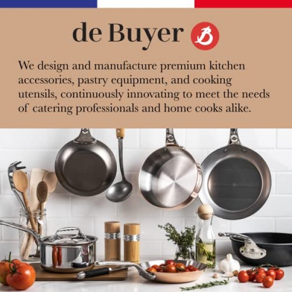 de Buyer GOMA 범용 거품기 - 8인치 - 계란, 소스 및 유제 휘젓기에 적합 - 무겁고 자주 사용하도록 설계됨 - 인체공학적 및 미끄럼 방지 그립 - 식기세척기 사용 가능
