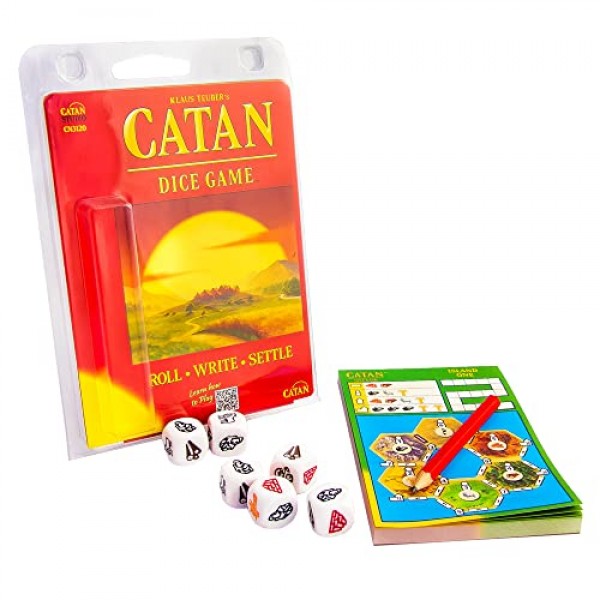 CATAN 주사위 게임 - 7세 이상, 1~4인용 문명 건설 전략 주사위 굴리기 게임, 플레이 시간 15~30분