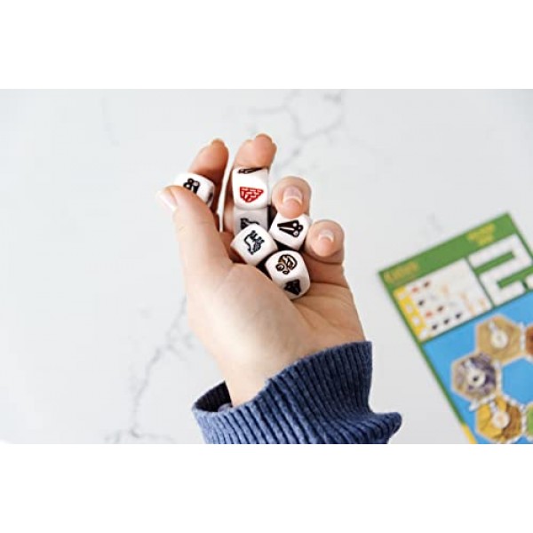 CATAN 주사위 게임 - 7세 이상, 1~4인용 문명 건설 전략 주사위 굴리기 게임, 플레이 시간 15~30분