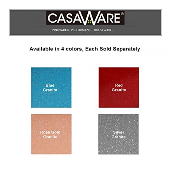 casaWare 홈이 있는 케이크 팬 9.5인치(12컵) 세라믹 코팅 논스틱(실버 화강암)