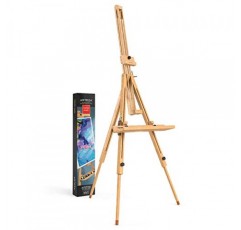 Arteza 이젤 스탠드, 37.4 x 39.4 x 78.3 인치, 삼각대 너도밤나무 디스플레이 스탠드, 강철 피팅, 그림 및 작품 전시용 미술 용품