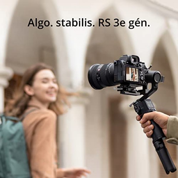 DJI RS 3 Mini + DJI 마이크(TX 2개 + RX 1개 + 충전 크래들), 3축 안정 장치, 테스트된 부하 2kg, 기본 수직 녹음, 250m 범위의 무선 라발리에 마이크, 짐벌 카메라