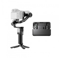 DJI RS 3 Mini + DJI 마이크(TX 2개 + RX 1개 + 충전 크래들), 3축 안정 장치, 테스트된 부하 2kg, 기본 수직 녹음, 250m 범위의 무선 라발리에 마이크, 짐벌 카메라