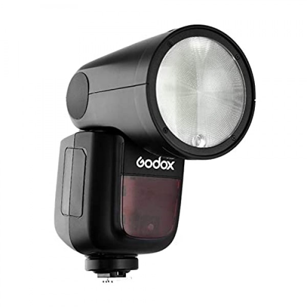 Nikon 플래시 스피드라이트 스피드라이트용 GODOX V1-N 플래시, 76Ws 2.4G TTL 원형 헤드, 1/8000 HSS, 480회 최대 전력 촬영, 1.5초 재활용 시간, 2600mAh 리튬 배터리(디퓨저 리플렉