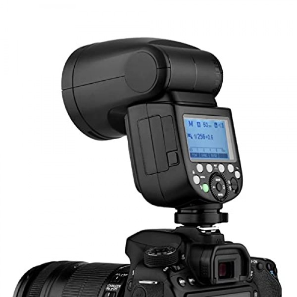 Nikon 플래시 스피드라이트 스피드라이트용 GODOX V1-N 플래시, 76Ws 2.4G TTL 원형 헤드, 1/8000 HSS, 480회 최대 전력 촬영, 1.5초 재활용 시간, 2600mAh 리튬 배터리(디퓨저 리플렉
