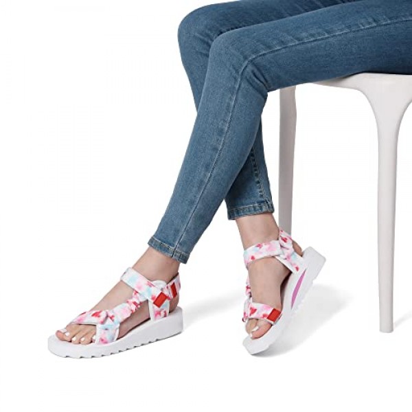 DREAM PAIRS 여성용 편안한 하이킹 샌들 스포츠 워킹 여름 해변 야외 경량 워터 샌들