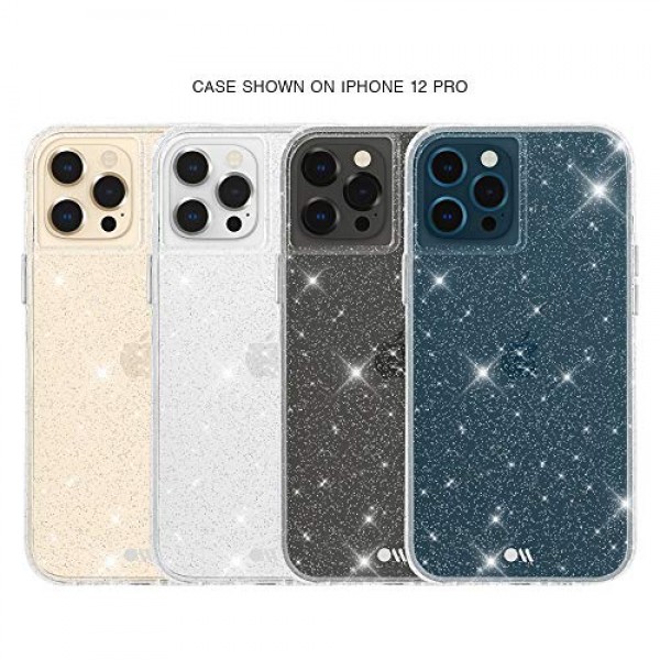 Case-Mate - 투명한 크리스탈 - iPhone 12 및 iPhone 12 Pro(5G)용 케이스 - 10피트 낙하 방지 - 6.1인치 - 크리스탈 클리어