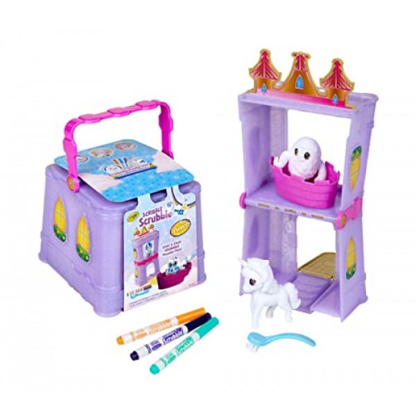 Crayola Scribble Scrubbie Peculiar Pets, Palace Playset, 멀티