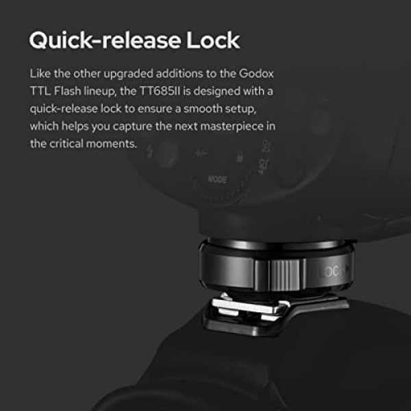 Canon Speedlight 카메라 플래시 용 GODOX TT685II-C 플래시 E-TTL Speedlite 고속 동기화, Canon Flash 5D Mark IV 6D Mark II 7D 90D 250D R5 850D (업그레이드 된 TT685C)와 호환되는 2.4G 무선 X 시스