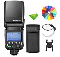 Canon Speedlight 카메라 플래시 용 GODOX TT685II-C 플래시 E-TTL Speedlite 고속 동기화, Canon Flash 5D Mark IV 6D Mark II 7D 90D 250D R5 850D (업그레이드 된 TT685C)와 호환되는 2.4G 무선 X 시스