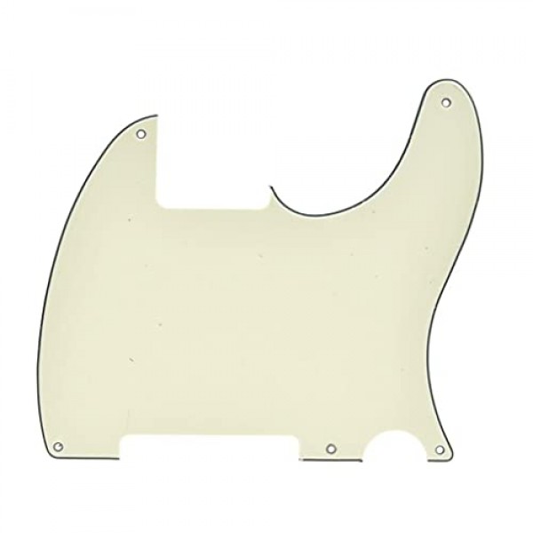 KAISH 5 홀 텔레 블랭크 기타 픽가드 텔레 픽 가드 텔레 캐스터 용 스크래치 플레이트 Esquire Aged White 3 Ply