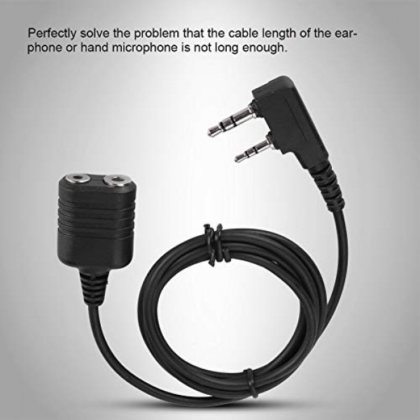 2핀 K-헤드 마이크 연장 케이블 워키토키 마이크 헤드셋 연장 코어 핸드 마이크 케이블 Kenwood Baofeng, 워키토키 라디오, 2핀 K형 스피커 마이크