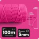 Netuno 1x 마크라메 원사 레드 5 mm 100 m 코튼 코어 섬유 원사 코드 테이프 천연 원사 마크라메용 천연 면사 면사 장식 코드 컬러 코튼 코드 마크라메 레드 5 mm/100 m