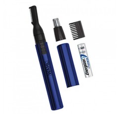 Wahl 리튬 2 in 1 배터리 펜 디테일 터치업 트리머(코, 귀, 목선, 눈썹 및 기타 디테일링용) - 블루 - 전문가가 사용하는 브랜드 - 모델 5643-200