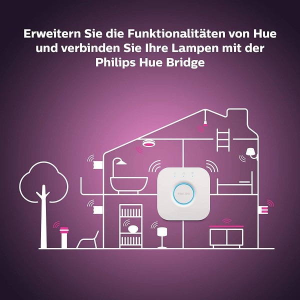 Philips Hue White & Color Ambiance E14 램프 더블 팩 2x320lm, 밝기 조절 가능, 최대 1,600만 가지 색상, 앱을 통해 제어 가능, Amazon Alexa(Echo, Echo Dot)와 호환 가능