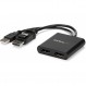 StarTech.com 듀얼 모니터 DisplayPort 1.2 분배기, DisplayPort - 2x DP 멀티 모니터 어댑터, 듀얼 4K 30Hz 또는 1080p 60Hz 컴퓨터 MST 허브, USB 버스 전원 공급, Windows 전용(MSTDP122DP) 2x Disp