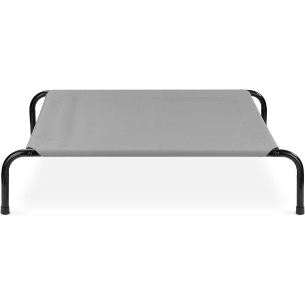 Navaris Raised Dog Bed with Cooling Effect 91x65x20cm - 중형견 및 대형견용 야외 애견용 라운저 - 정원용 애완견용 라운저