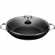 Le Creuset 강화 논스틱 PRO 얕은 캐서롤/유리 뚜껑이 있는 브레이저, 4쿼트, 그레이
