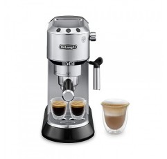 De'Longhi Dedica EC680M, 에스프레소 머신, 커피 및 카푸치노 메이커(우유 거품기 포함), 금속/스테인레스, 컴팩트 디자인 6인치 너비, 최대 5인치 크기의 머그컵