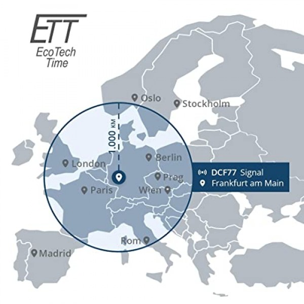 ETT Eco Tech Time Funk Solar ELS-11600-32M 스테인레스 스틸 스트랩, 팔찌가 포함된 여성용 아날로그 시계
