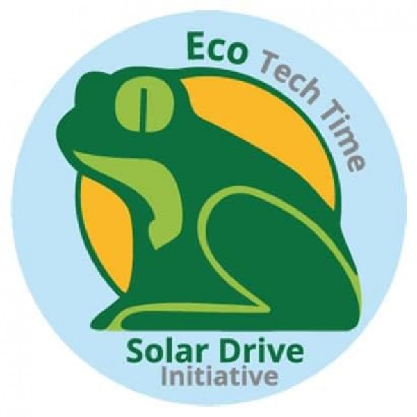 ETT Eco Tech Time Funk Solar ELS-11600-32M 스테인레스 스틸 스트랩, 팔찌가 포함된 여성용 아날로그 시계