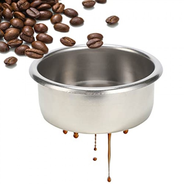 54mm 커피 필터 바구니 스테인레스 스틸 비 가압 Portafilter 바구니 Breville Delonghi Krups 에스프레소 머신 용 재사용 가능한 분리형 2 컵 18-20g
