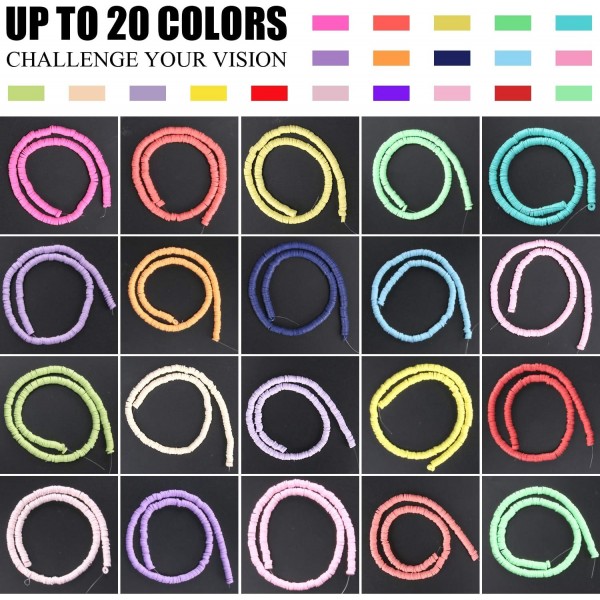 6400pcs Heishi 비즈 6mm 다채로운 플랫 폴리머 클레이 비즈 및 편지 비즈 DIY 폴리머 수 제 목걸이 팔찌 귀걸이 펜 던 ​​트 및 구두 공예 흑백 스타일 만들기