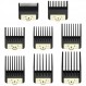 BaBylissPRO Barberology FX870,FX890,FX825 및 FX673 클리퍼용 프리미엄 클리퍼 가드 8개, 금속 클립이 있는 Babyliss 클리퍼 가드에 적합 - 절단 길이 1/16-3/4인치 부착 빗 세트
