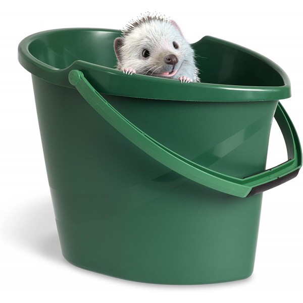 Spontex Eco Green Bucket 100% 재활용 소재, 버킷 하단에 오목한 그립 포함, 10L 용량, 19800212, Green