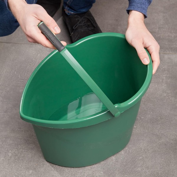 Spontex Eco Green Bucket 100% 재활용 소재, 버킷 하단에 오목한 그립 포함, 10L 용량, 19800212, Green