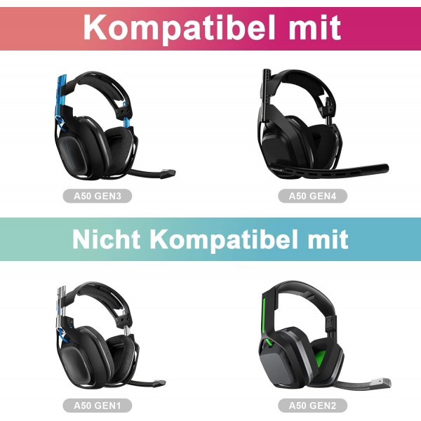 A50 이어 패드, Astro A50 Gen 3 Gen 4 게임용 헤드셋과 호환되는 교체용 이어 패드 쿠션, 소프트 메모리 폼 및 가죽이 포함된 A50 이어 패드(Astro A50 Gen 1 Gen 2에는 적합하지 않