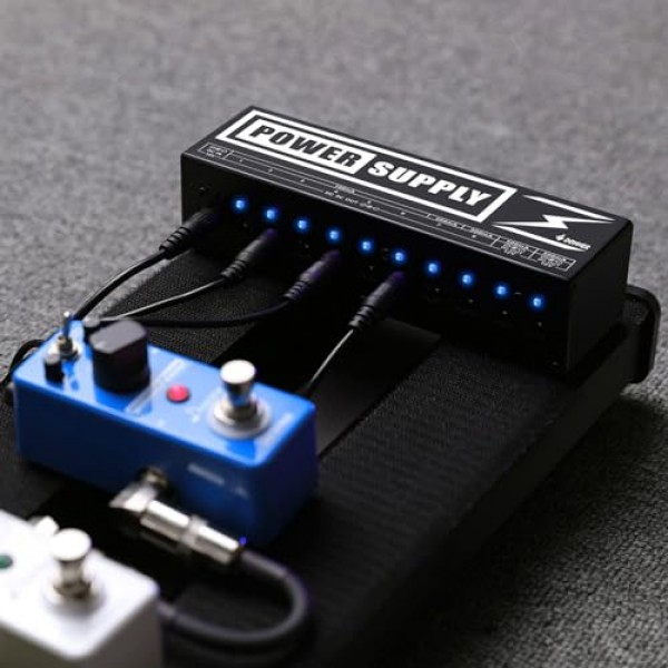 Donner DP-2 기타 페달 전원 공급 장치 9V/12V/18V 효과 페달용 고전류 10 절연 DC 출력
