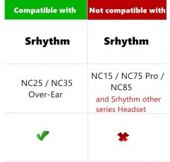 TaiZiChangQin NC25 메모리 폼 이어 패드 교체 Srhythm 버전 NC25 NC35 헤드폰 단백질 가죽 이어 패드와 호환 가능