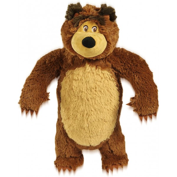 Simba 109301083 MASHA & The Shake and Sound Interactive 43CM 부드러운 장난감 곰, 황갈색/갈색