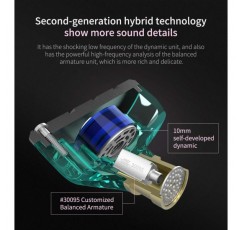 KZ ZSN 헤드폰 1BA 1DD, KZ HiFi 이어폰형 이어폰 고화질 0.75mm 2핀 케이블 소음 차단 KZ 헤드폰 마이크 없음 검정