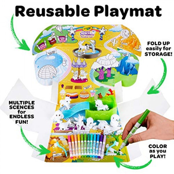 Crayola Scribble Scrubbie Peculiar Zoo, 아마존 독점, 어린이 장난감, 어린이를 위한 선물, 3, 4, 5, 6세