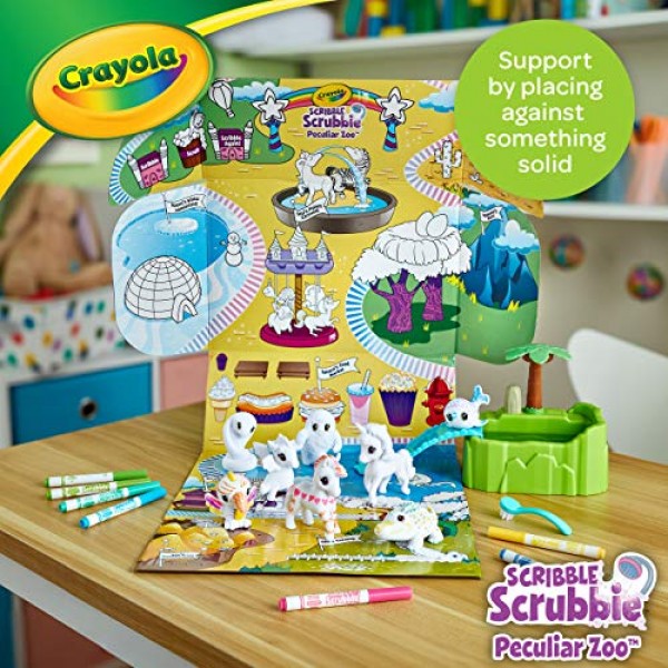 Crayola Scribble Scrubbie Peculiar Zoo, 아마존 독점, 어린이 장난감, 어린이를 위한 선물, 3, 4, 5, 6세