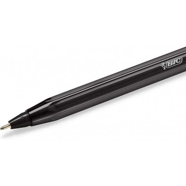 BIC 992603 Cristal Exact 볼펜, 얇은 팁(0.7mm) - 검정, 20개 상자 및 볼펜 주황색 고급/ 검정 펜 20개 - 선 폭 0.35mm - 고급 - 문서 증명