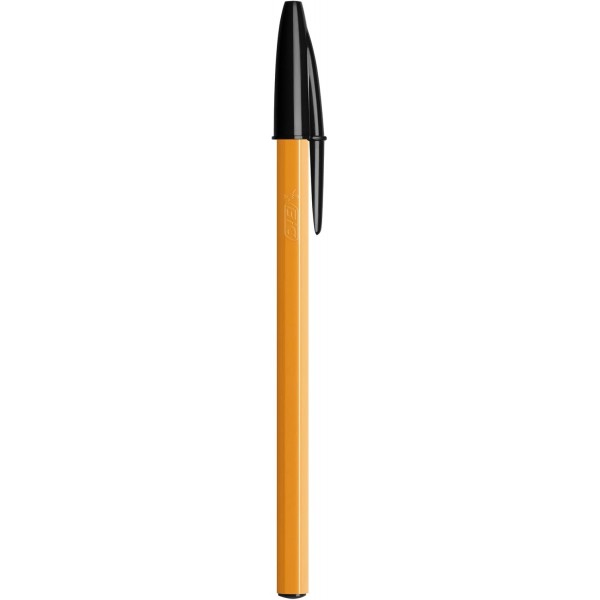 BIC 992603 Cristal Exact 볼펜, 얇은 팁(0.7mm) - 검정, 20개 상자 및 볼펜 주황색 고급/ 검정 펜 20개 - 선 폭 0.35mm - 고급 - 문서 증명