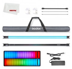 Godox TL120 RGB 튜브 조명, CRI 96 TLCI 98, 색온도 2700K~6500K, 100% 밝기(LUX), 39 FX 효과, 스마트폰 앱/2.4G 무선/DMX 제어