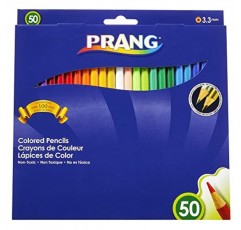 Prang 22480 유색 나무케이스 연필, 3.3mm, 50가지 다양한 색상/세트