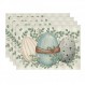 Artoid 모드 유칼립투스 계란 부활절 Placemats 파티 주방 식사 장식을위한 4, 12x18 인치 봄 계절 테이블 매트 세트