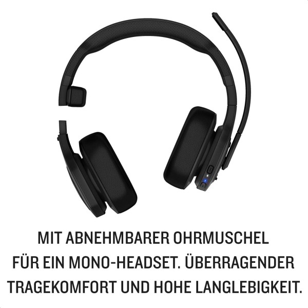 Garmin dezl Headset 200 - 장거리 운전자를 위한 프리미엄 Bluetooth 2-in-1 스테레오 헤드셋 내부, 고품질, 잡음 제거(ANC) 및 붐 마이크, 최대 50시간의 통화 시간, 90m 범위, 편안
