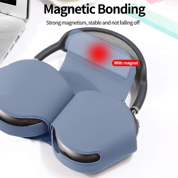 Apple AirPods Max용 CENMASO Smart Case, 절전 모드 기능이 있는 AirPods Max 가죽 보호 케이스, 초경량, 긁힘 방지, 먼지 방지, 퍼플